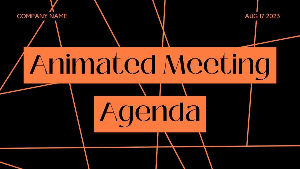 Agenda de Reunião Geométrica em Slides - deslizar 1
