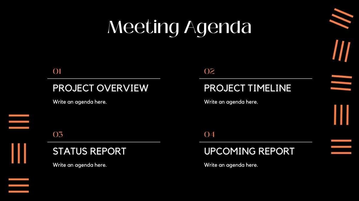 Agenda de Reunião Geométrica em Slides - deslizar 3