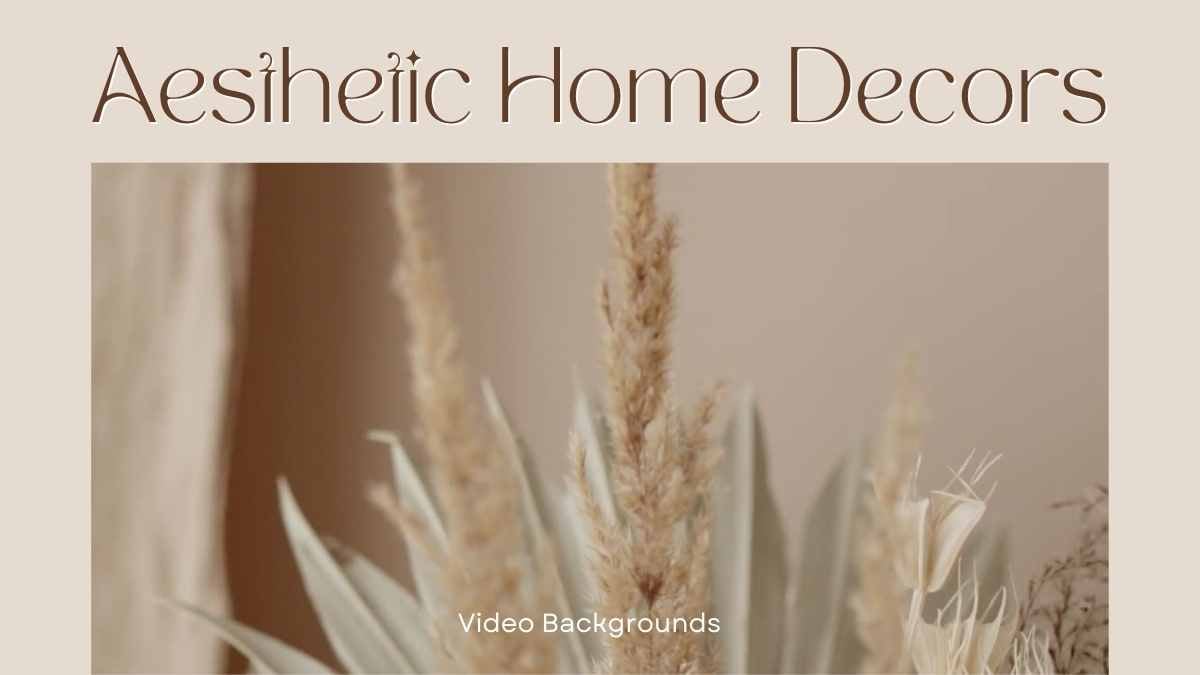 Decoração Estética com Fundo de Vídeo em Slides - deslizar 1