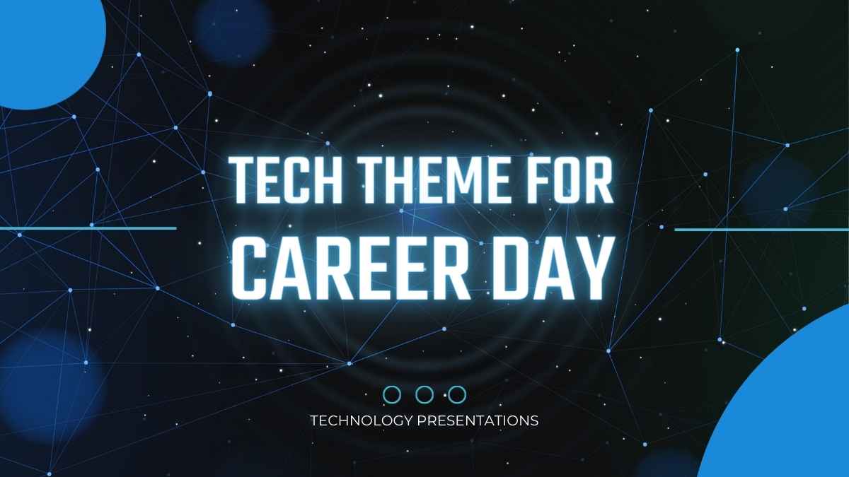 Tema Teknologi Hitam dan Biru untuk Career Day dalam Slide - slide 2