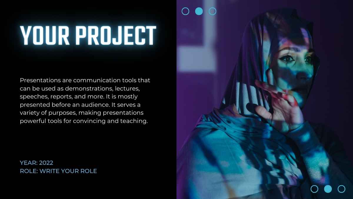Tema Teknologi Hitam dan Biru untuk Career Day dalam Slide - slide 15
