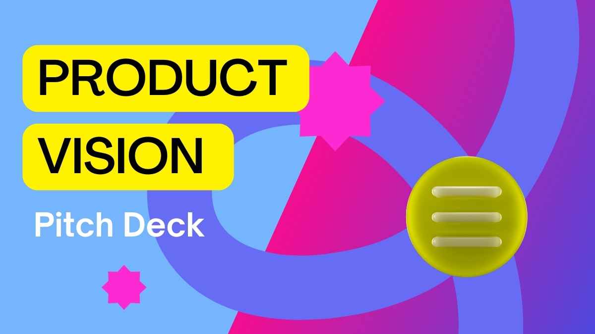 Purple Futuristic Product Vision Pitch Deck - slide 1