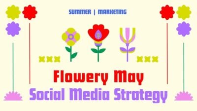 Slides de Marketing para Redes Sociais Florais
