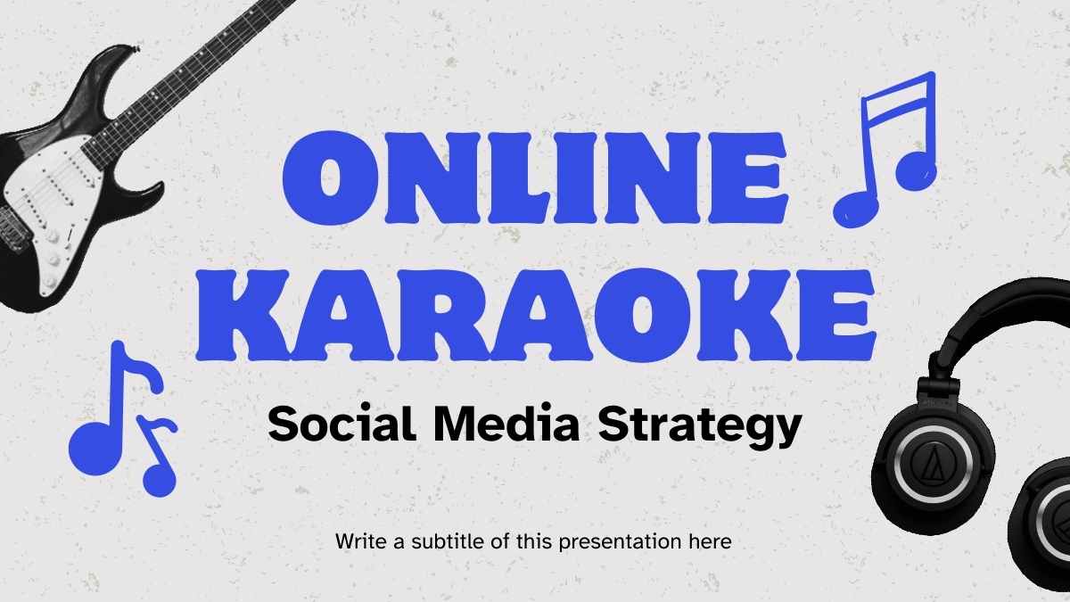 Estratégia de redes sociais para karaokê online fofa e ousada em Slides - deslizar 1