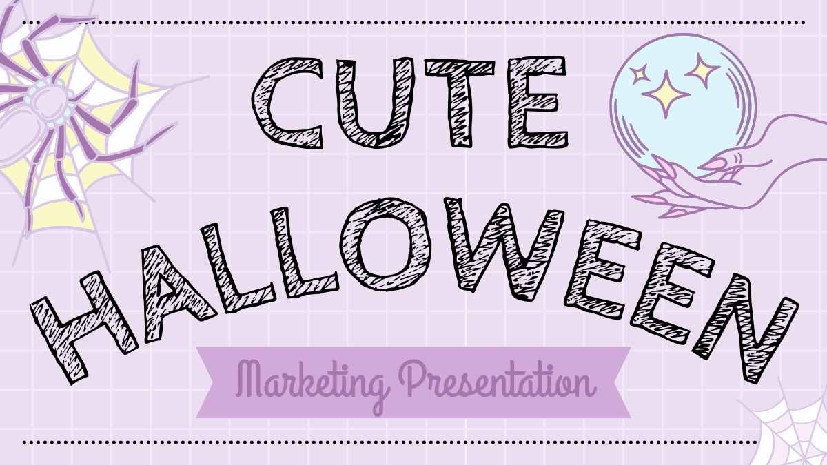 かわいいハロウィンのマーケティングスライド - slide 1