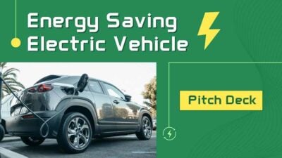 幾何学グリーンの省エネEVピッチデックスライド