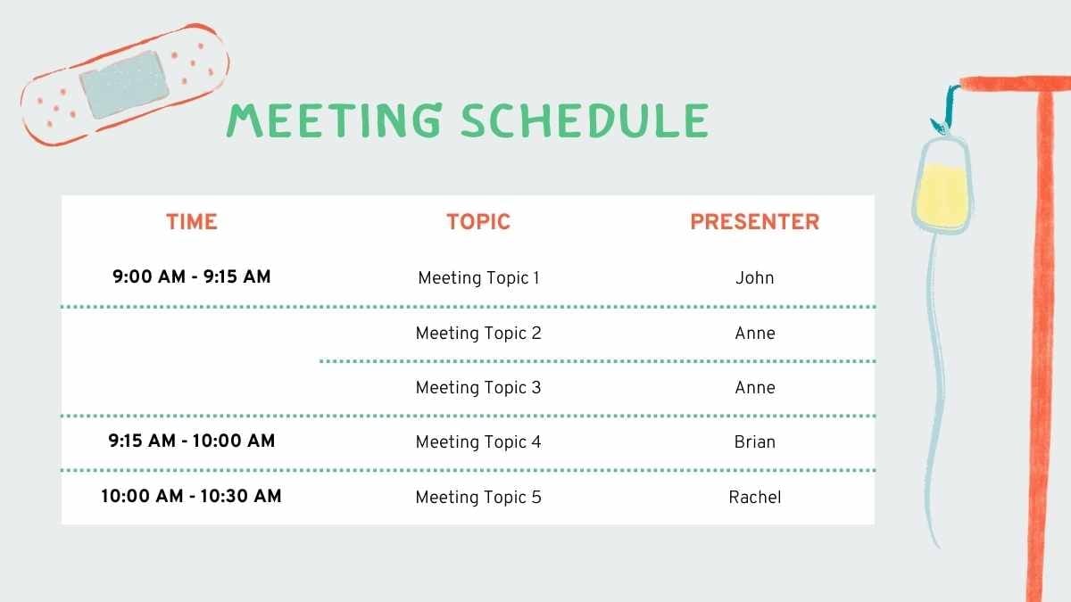 Agenda Médica Interativa Ilustrada em Slides - deslizar 7