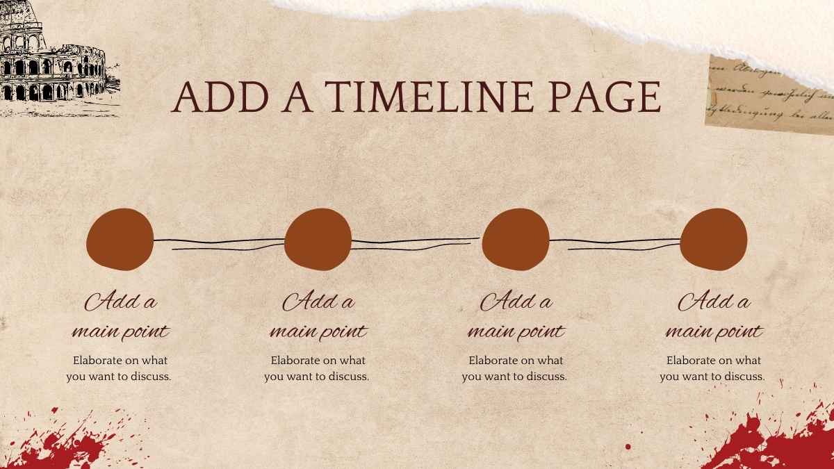 Império Romano em Slides com Estilo Scrapbook Marrom - deslizar 15