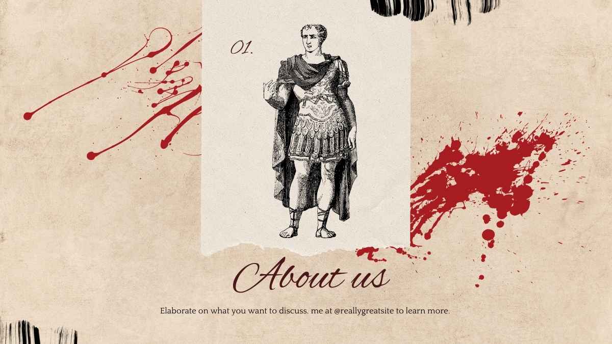 Império Romano em Slides com Estilo Scrapbook Marrom - deslizar 4