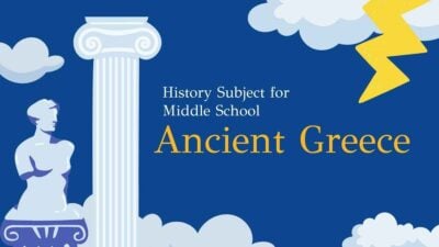 中学生向け 古代ギリシャ ブルーのイラスト教育スライド