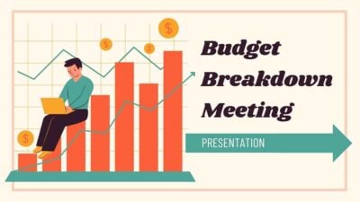Rapat Breakdown Anggaran yang Bersih dan Ilustratif dalam Slide
