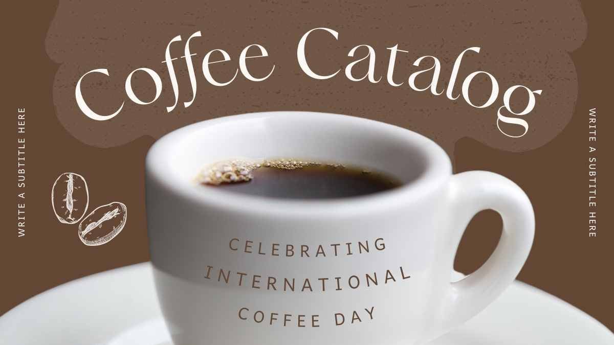 Catálogo de Café Ilustrado Minimalista em Slides - deslizar 1