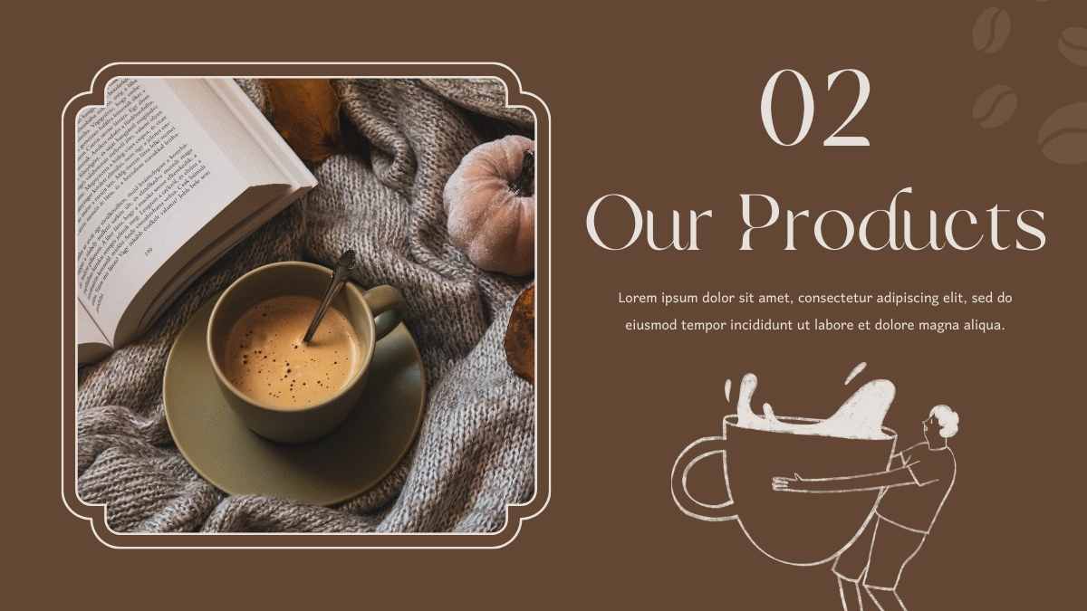 Catálogo de Café Ilustrado Minimalista em Slides - deslizar 8