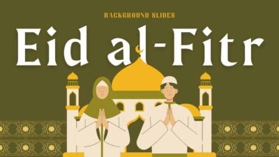 Latar Idul Fitri Ilustratif dalam Slide