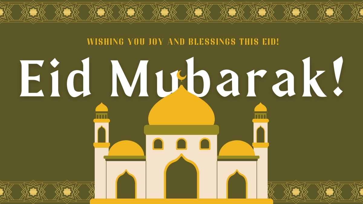 Latar Idul Fitri Ilustratif dalam Slide - slide 13
