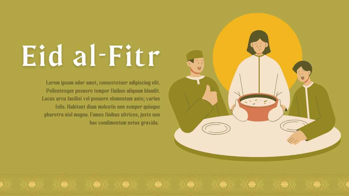 Latar Idul Fitri Ilustratif dalam Slide - slide 6