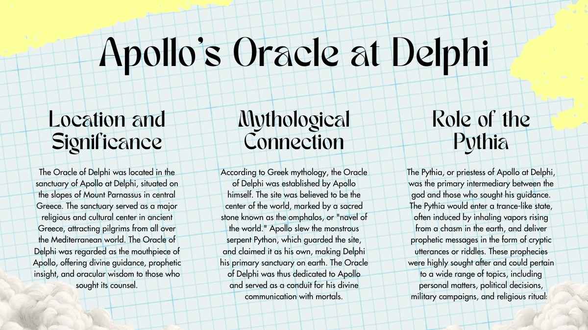 Dewa Yunani Apollo yang Ilustratif Minimalis dalam Slide - slide 13