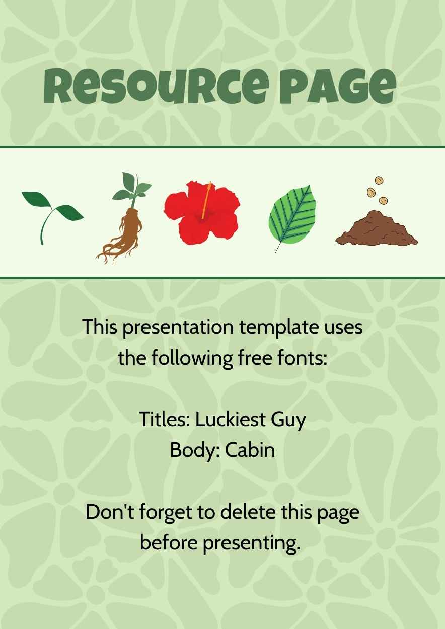植物の部位マッチングワークシートスライド - slide 2