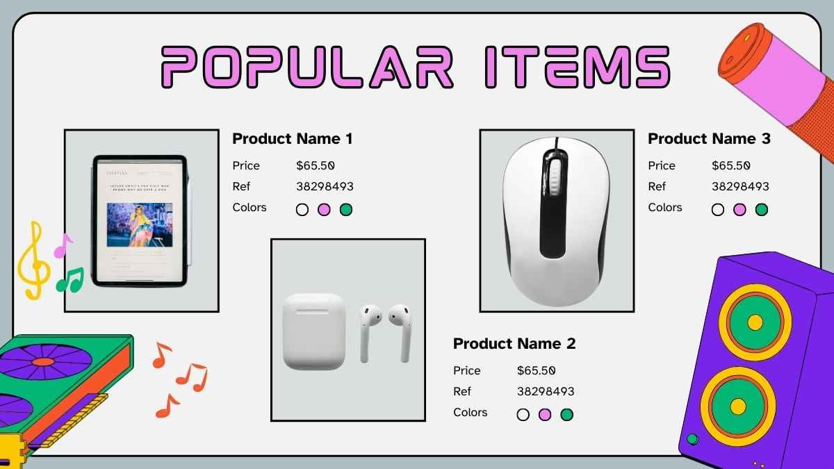 Illustrated Technology Products Catalog Slides - slide 13