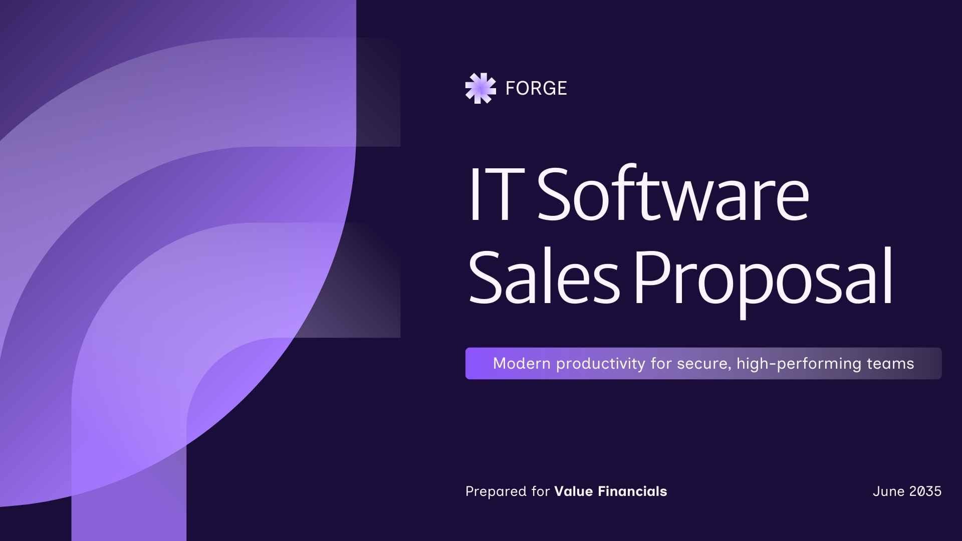 IT Software Sales Proposal Slides - slide 1