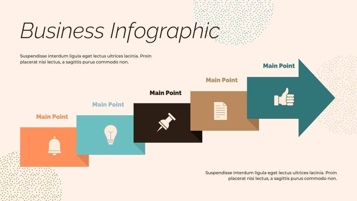 Infografis Timeline Panah Minimalis dalam Slide - slide 12