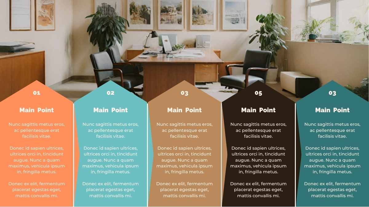 Infografis Timeline Panah Minimalis dalam Slide - slide 4