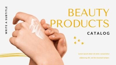 Katalog Produk Kecantikan Minimal Doodle dalam Slide