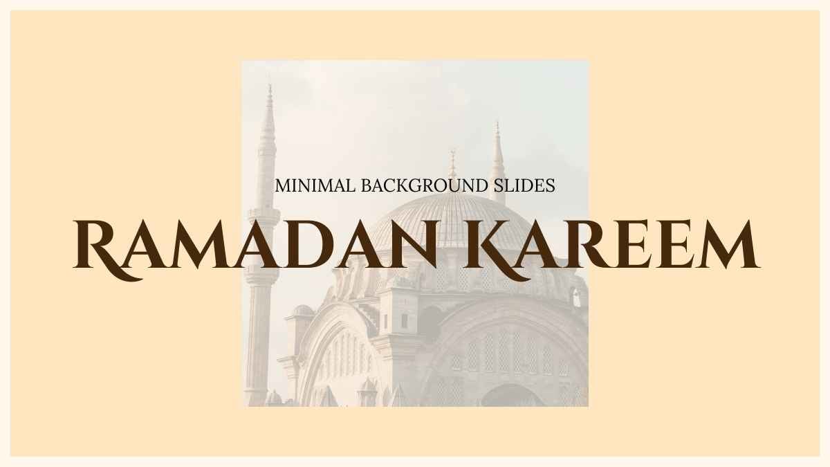 Latar Ramadan Kareem Minimalis dalam Slide - slide 1