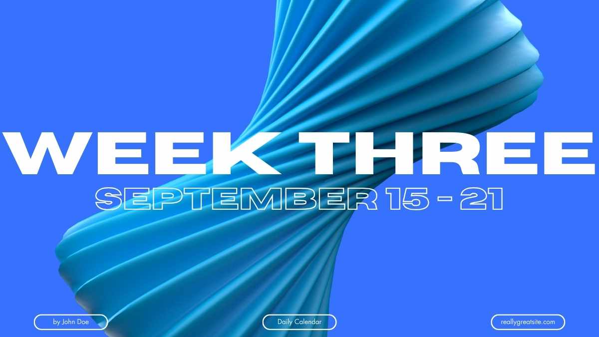 Modern 3D September 2026 Daily Calendar Slides - slide 12