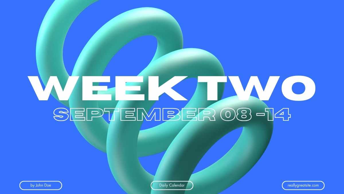 Modern 3D September 2026 Daily Calendar Slides - slide 8