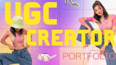 모던 그라데이션 UGC 크리에이터 포트폴리오 슬라이드 템플릿