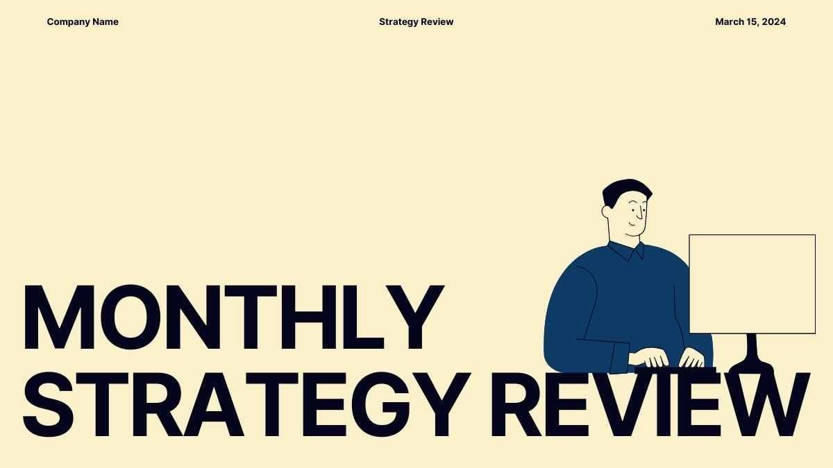 Yellow Monthly Strategy Review Slides - slide 2