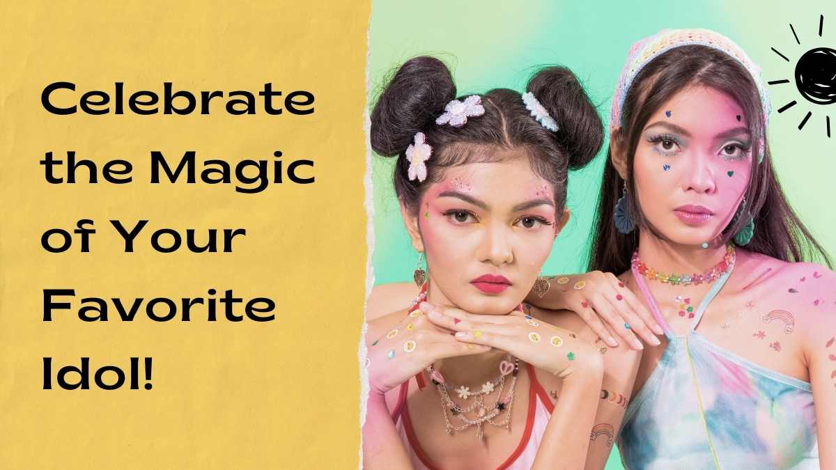 Festa de Aniversário de Idol de K-pop Divertida em Slides - deslizar 2