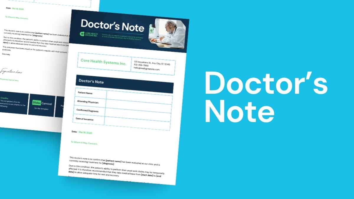 Professional Doctor’s Note - slide 1