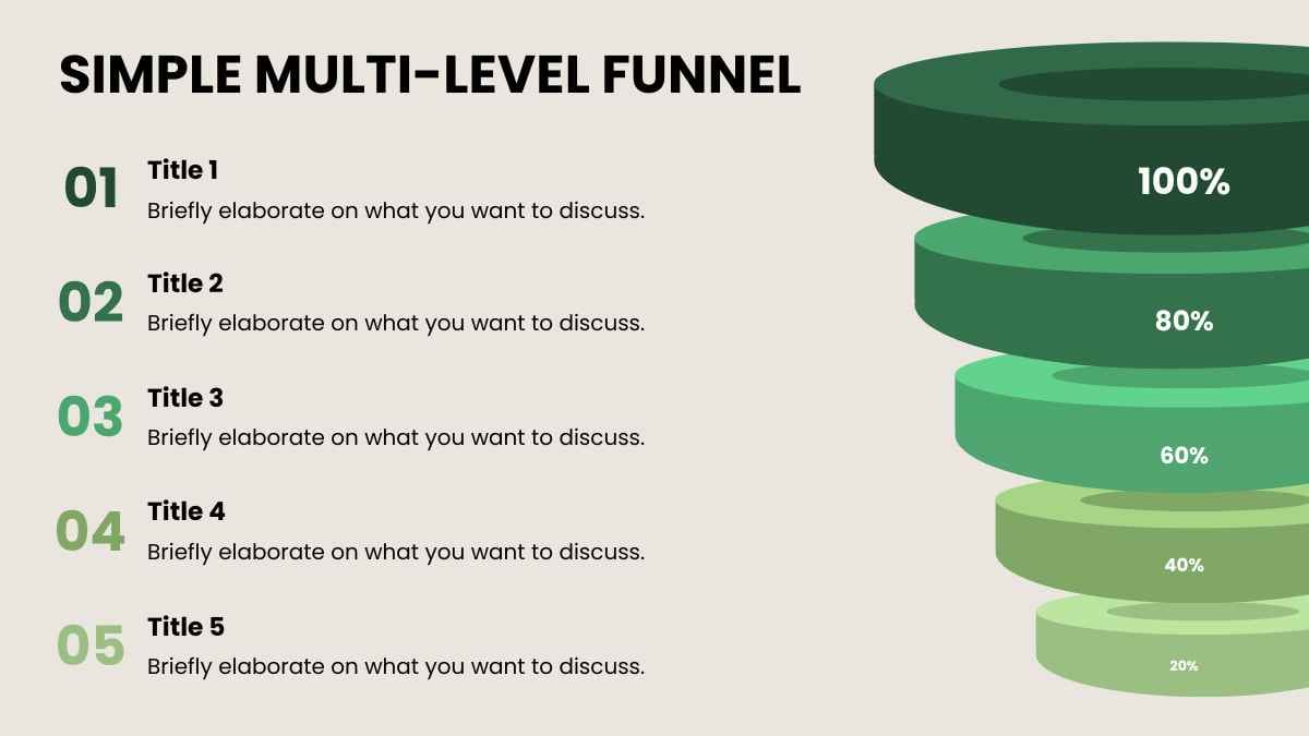 Infográfico de Funil Simples em Níveis em Slides - deslizar 4