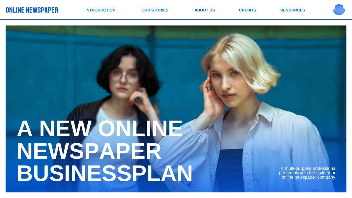 UI UX Online Newspaper Business Plan Slides - slide 1