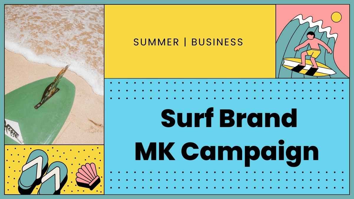 Marketing de Marca de Surf Retrô em Slides - deslizar 1